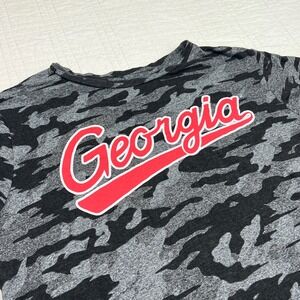 Tailgate Georgia Bulldogs Camo Graphic Tee Grey Black Red Women Small
